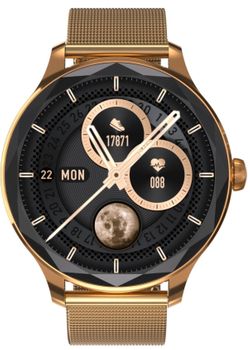 Smartwatch damski Garett Viva złoty stalowy gratis pasek Damski Smartwatch Garett. Smartwatch Garett damski na bransolecie. Smartwatch damski w srebrnym kolorze. Damski Smartwatch Garett na 777.jpg